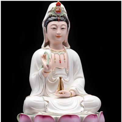 TƯỢNG SỨ PHẬT QUAN ÂM MEN MÀU